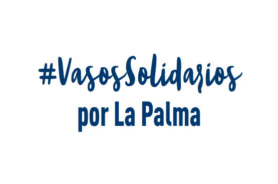 Cartel Vasos Solidarios por La Palma